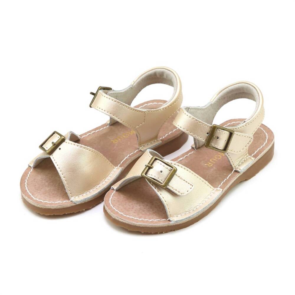NEW L'AMOUR girl's olivia toddler sandal in champagne